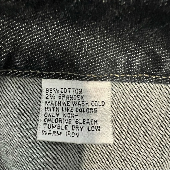 Talbots button front denim jean mini skirt Stretch Cotton/spandex Pockets 18 EUC - Picture 5 of 6